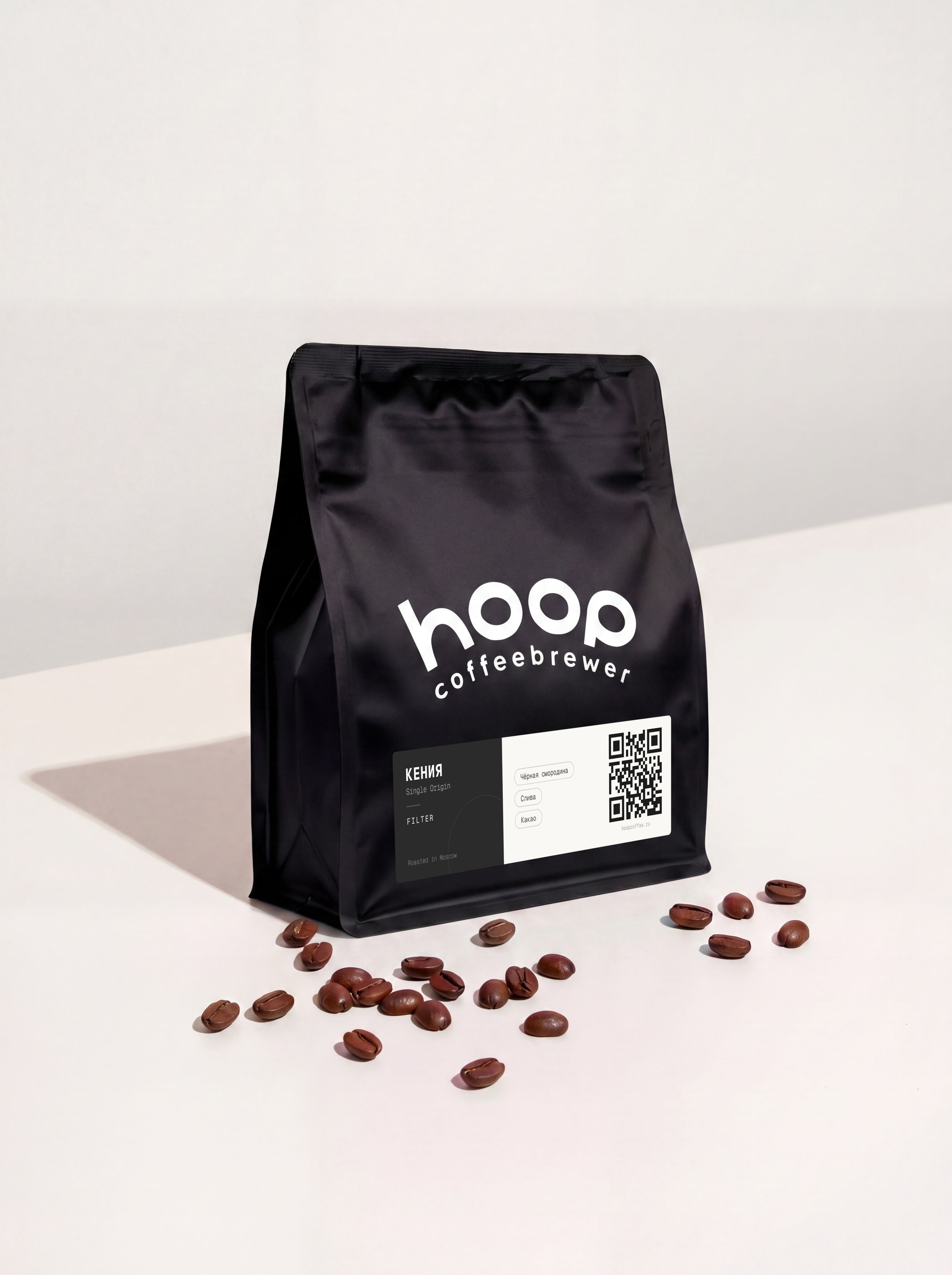 Кофе в зернах Hoop Coffee Кения Ягодная АА, спешелти, под фильтр, 100% арабика, 250 г